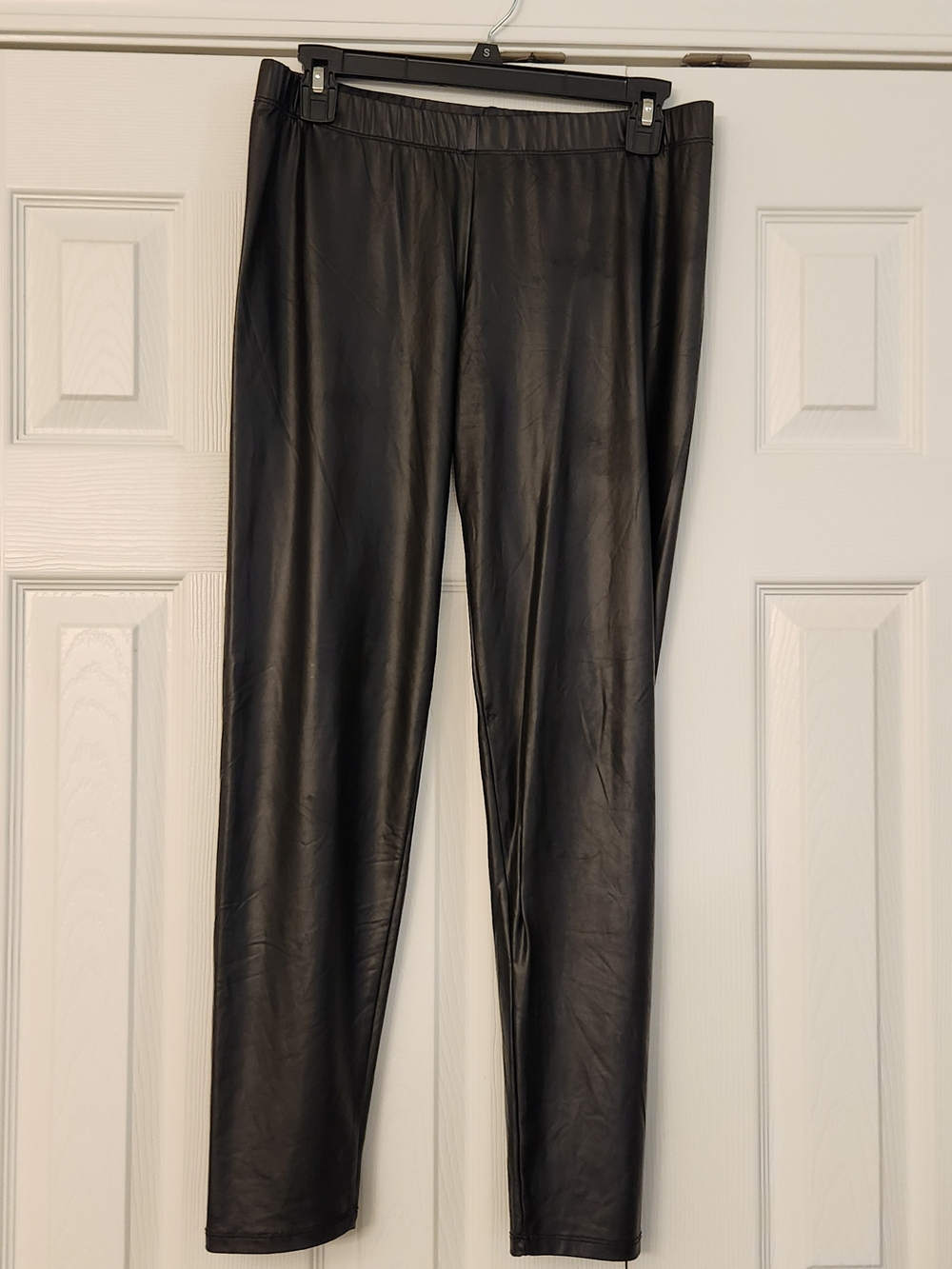 Source Unknown Black Faux Leather Leggings